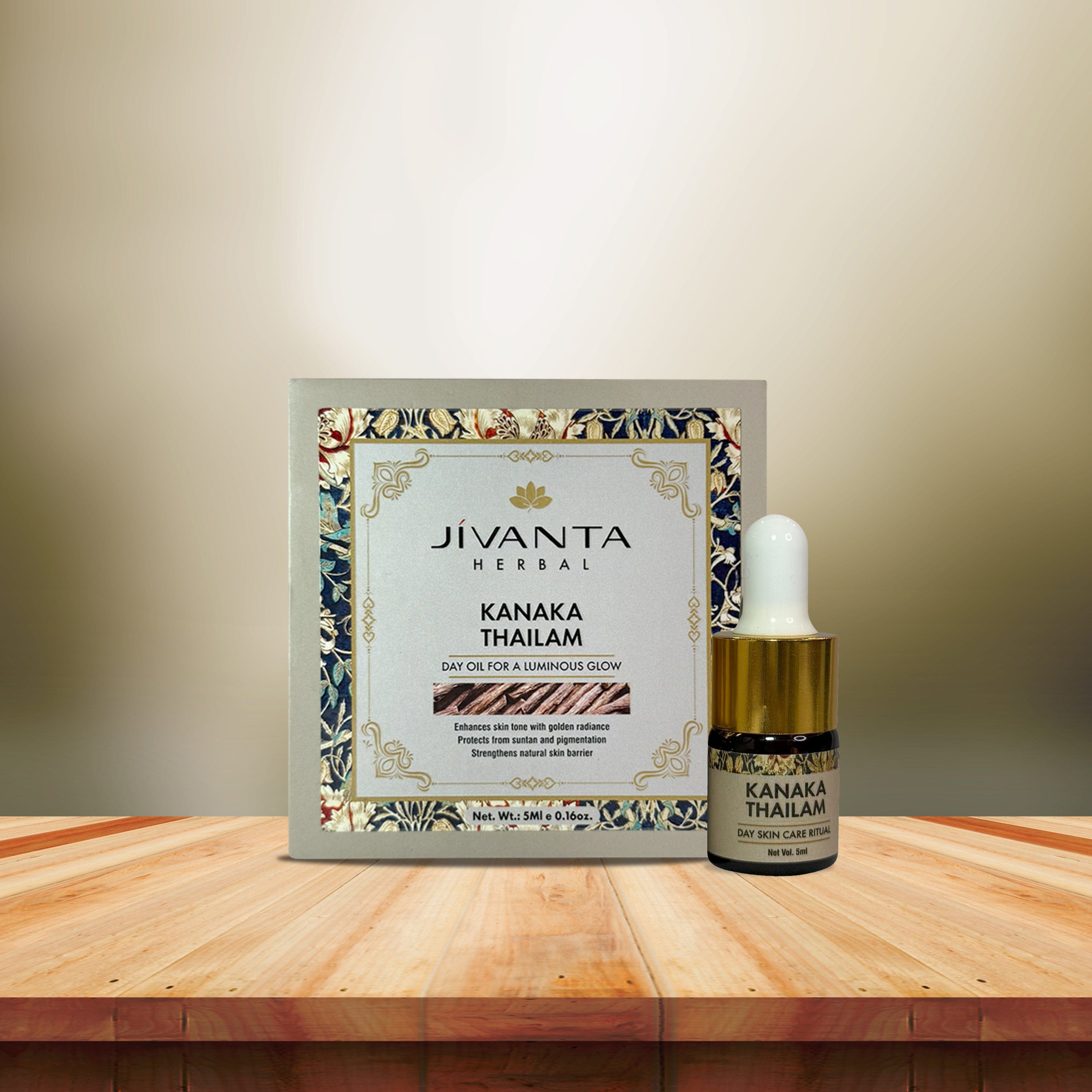 Jivantaherbal 5 ml Kanaka Thailam Ayurvedic Day Face Oil for Glowing & Pigmentation | 30ml