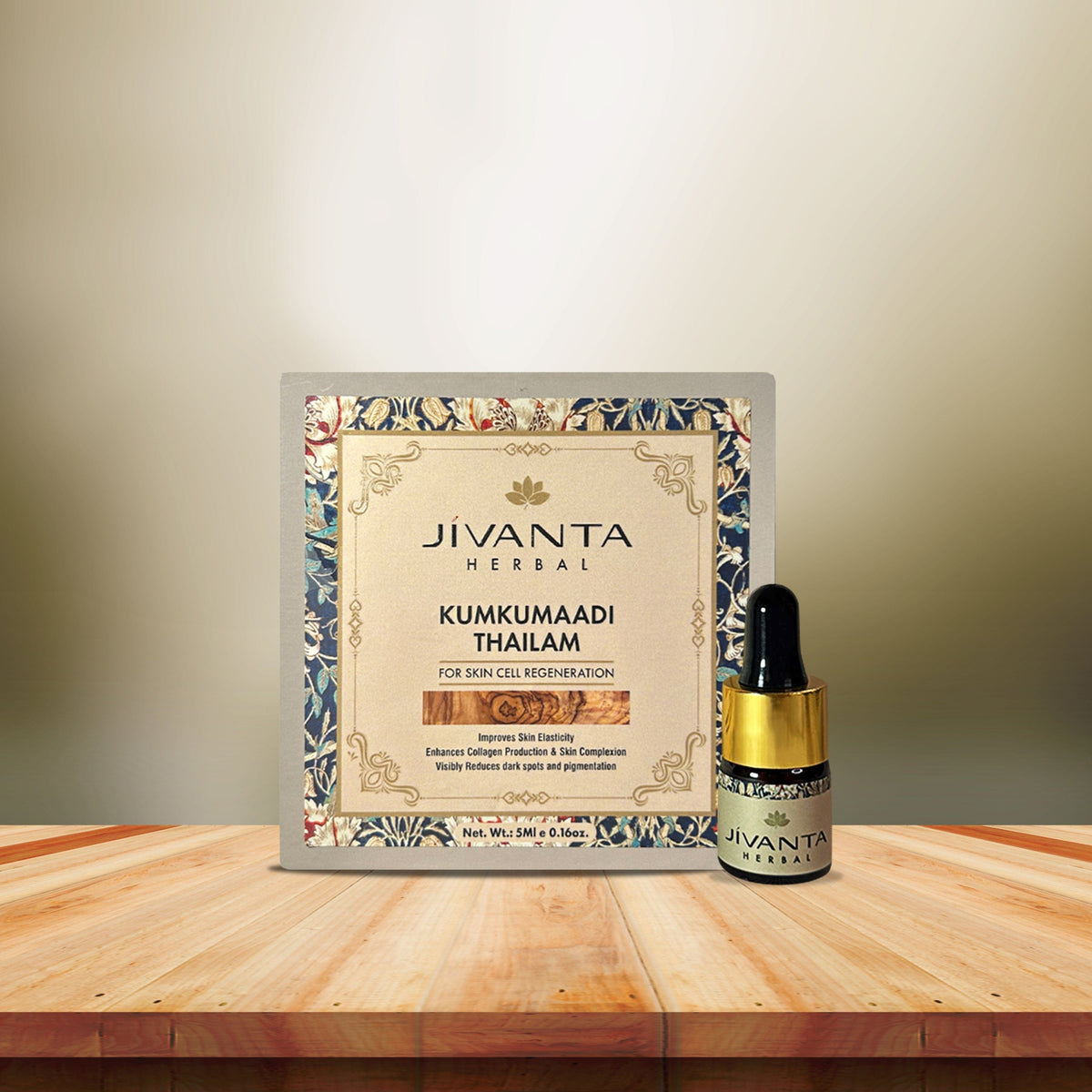 Jivantaherbal 5 ml Kumkumaadi Thailam Ayurvedic Night Oil | Reduce Dark Spots & Pigmentation