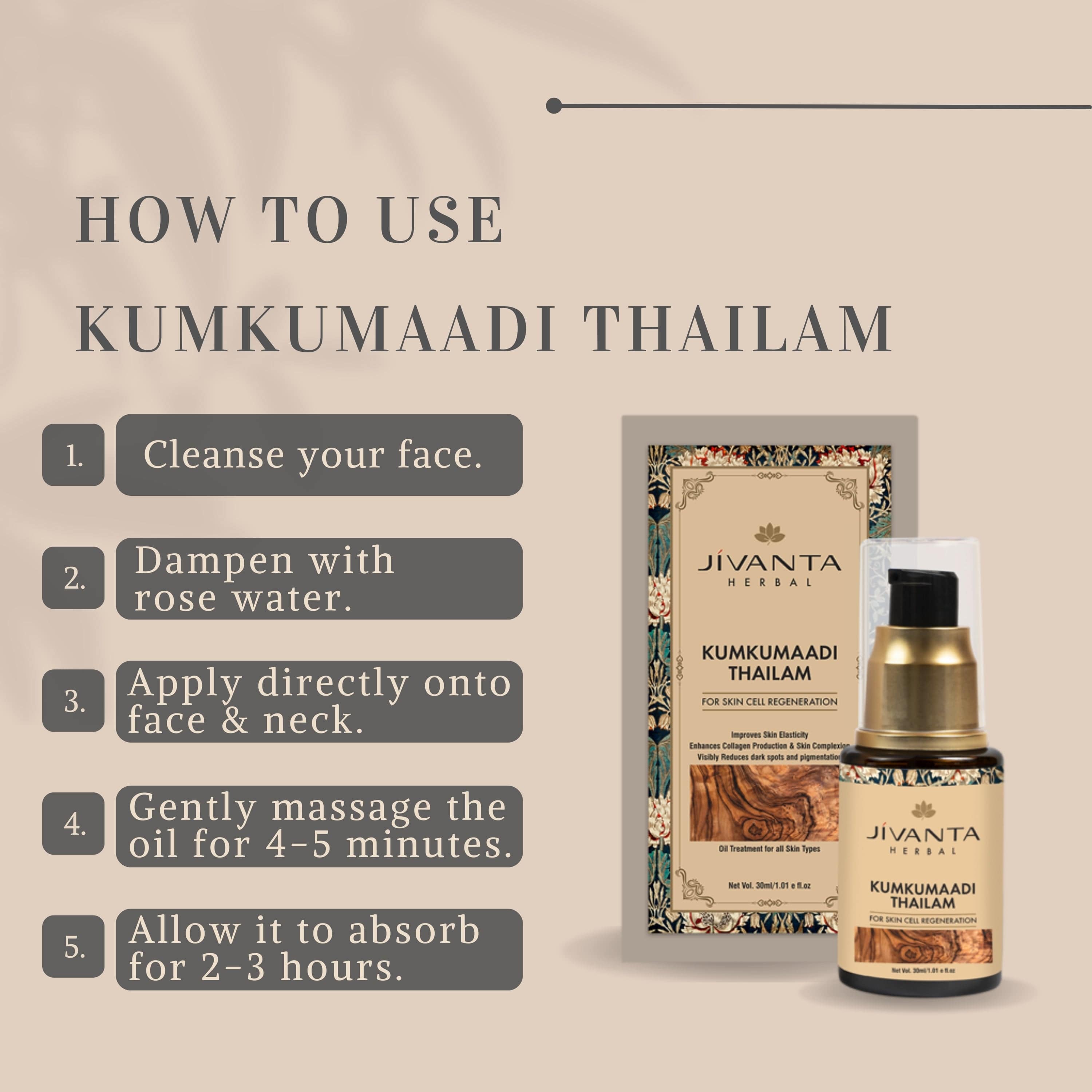 Jivanta herbal Kumkumaadi Thailam
